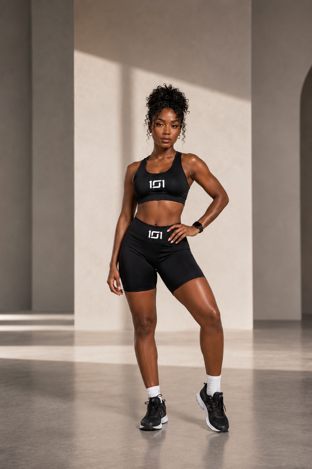 Women’s Active Crop – Black