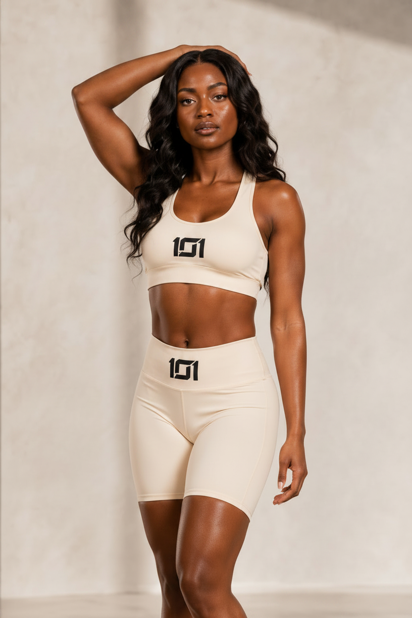 Women’s Active Crop – Cream