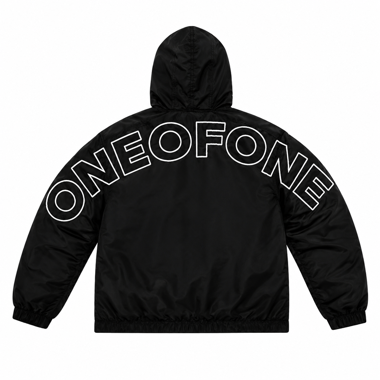 Black Nylon Hoodie