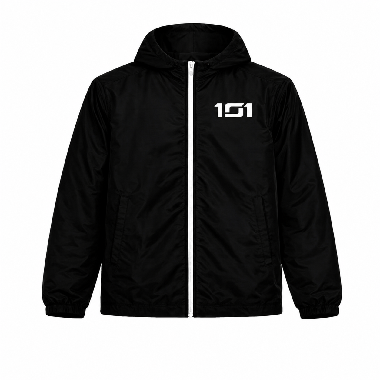 Black Nylon Hoodie