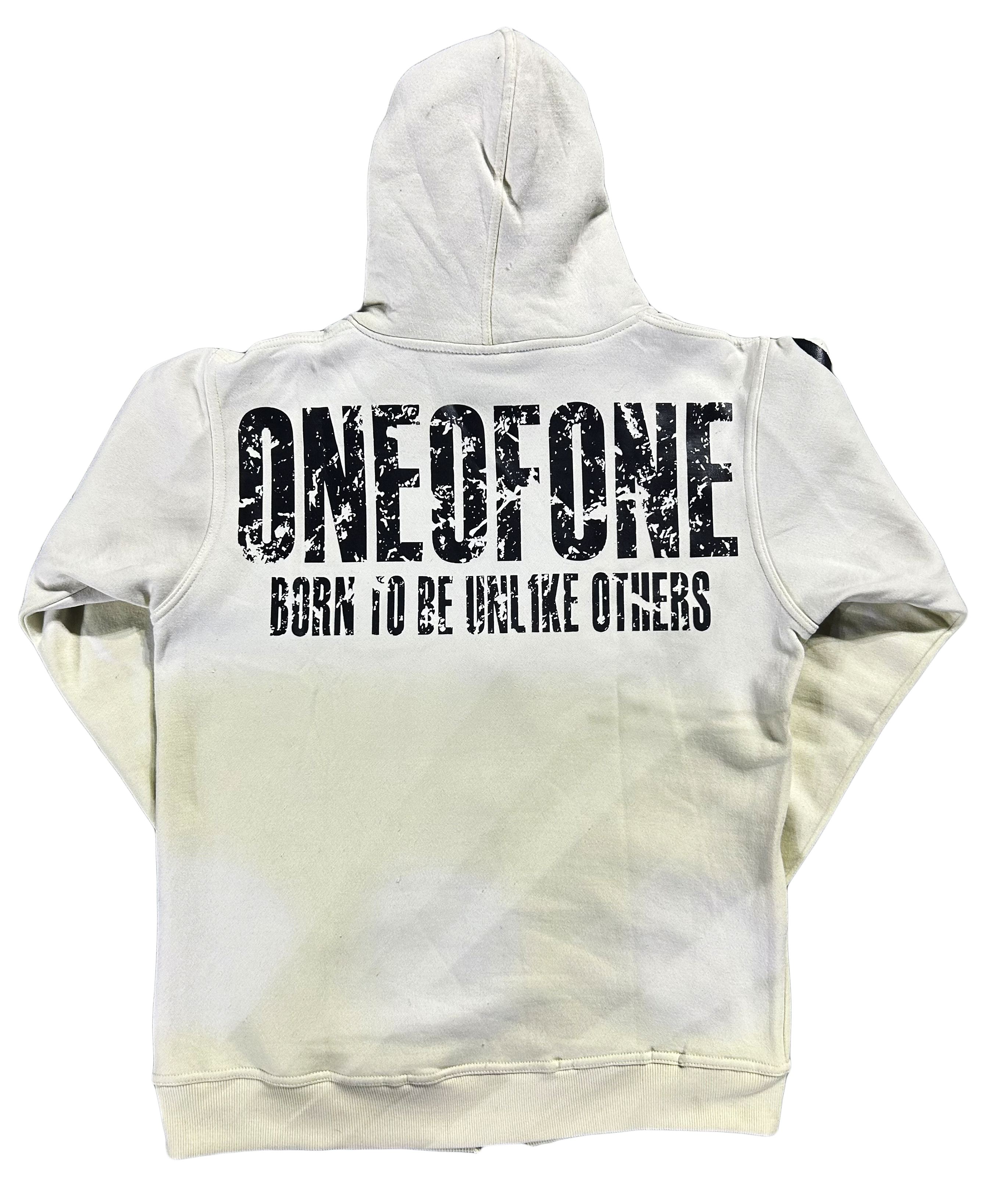 CREAM WASHED ZIPUP HOODIE