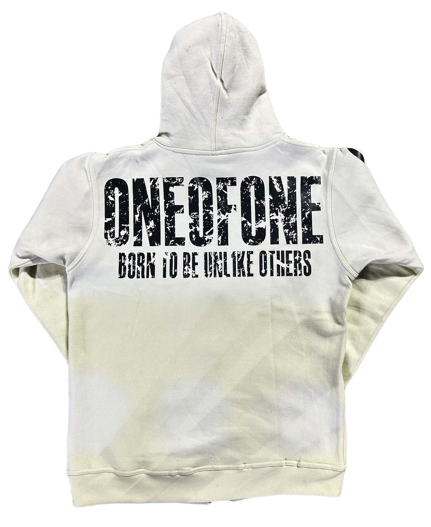 CREAM WASHED ZIPUP HOODIE