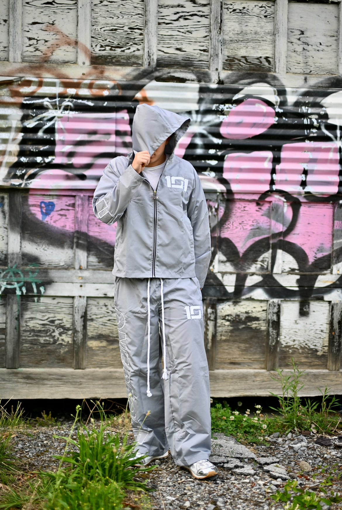 Gray Nylon Sweats